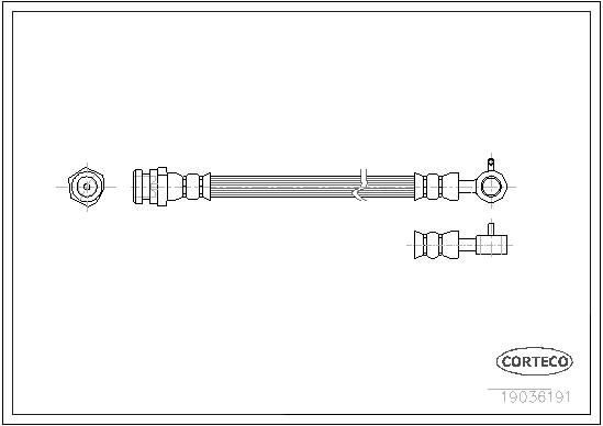 CORTECO Brake hose Article number: 19036191 cheaply