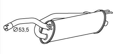 VEGAZ Rear silencer Article number: FTS-526 cheaply