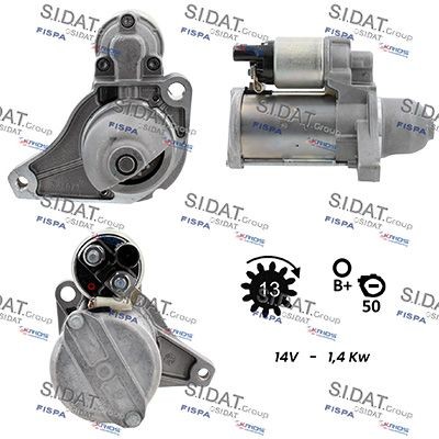 SIDAT Starter motor Article number: S12BH0916 cheaply