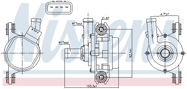 NISSENS Water pump Article number: 831385 cheaply