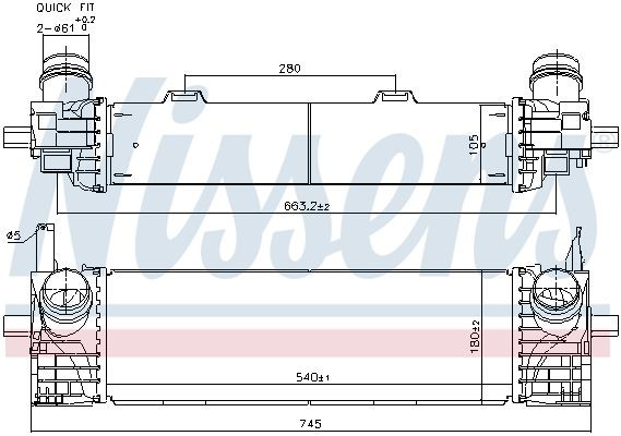 NISSENS Intercooler Article number: 961338 cheaply
