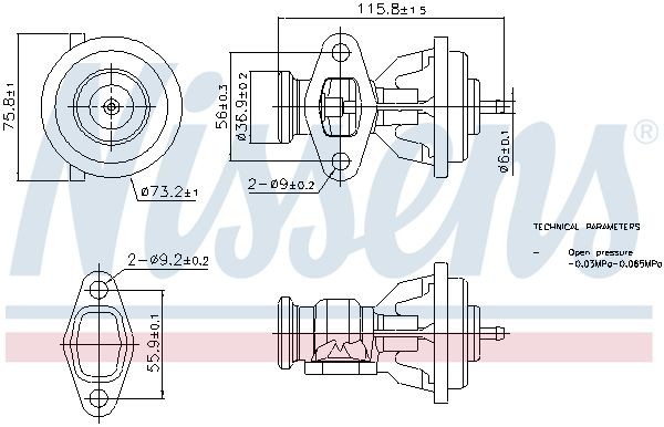 NISSENS EGR valve Article number: 98439 cheaply