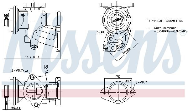 NISSENS EGR valve Article number: 98476 cheaply