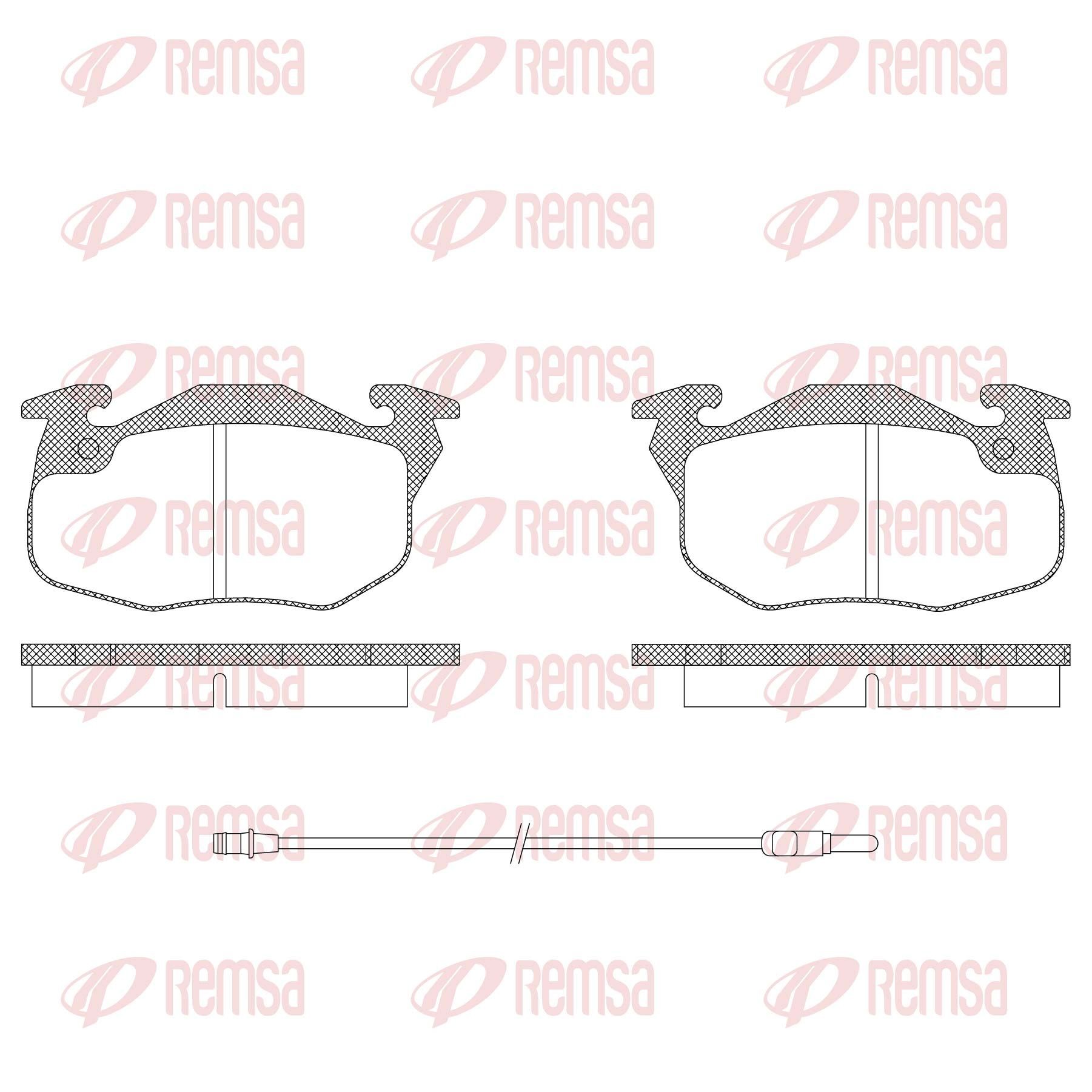 REMSA Brake pad set Article number: 0192.12 cheaply