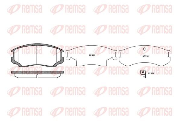 REMSA Brake pad set Article number: 0357.22 cheaply