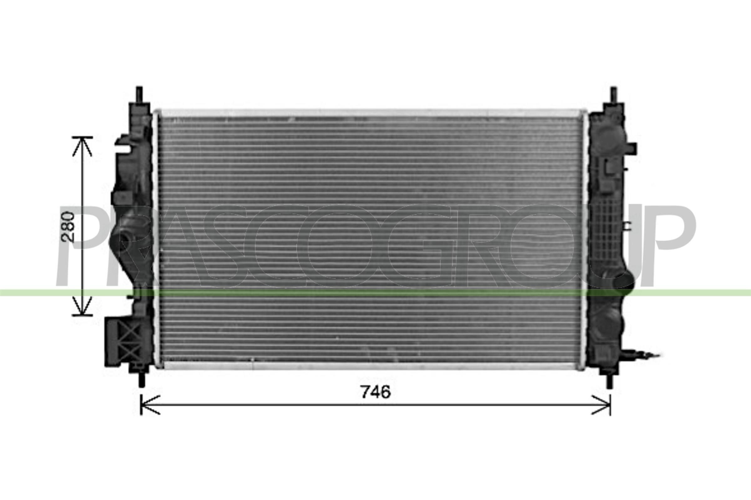 PRASCO Engine radiator Article number: OP419R001 cheaply