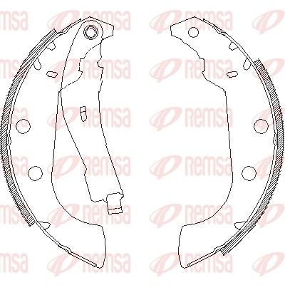 REMSA Brake Shoe Set Article number: 4135.01 cheaply