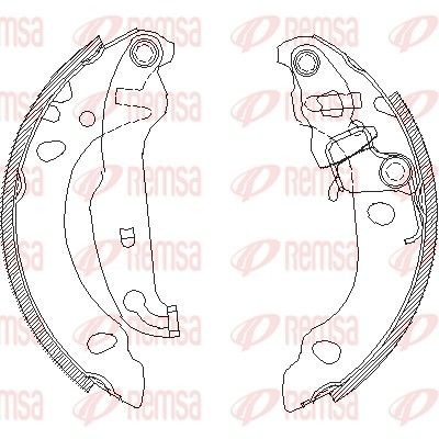 REMSA Brake Shoe Set Article number: 4138.00 cheaply