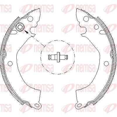 REMSA Brake Shoe Set Article number: 4157.00 cheaply