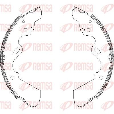 REMSA Brake Shoe Set Article number: 4337.00 cheaply