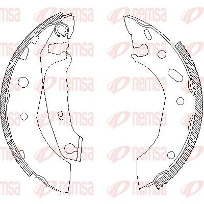 REMSA Brake Shoe Set Article number: 4507.01 cheaply