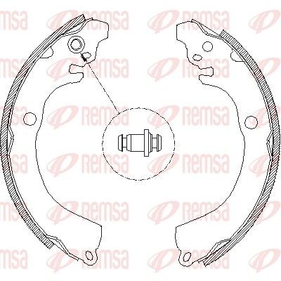 REMSA Brake Shoe Set Article number: 4664.00 cheaply