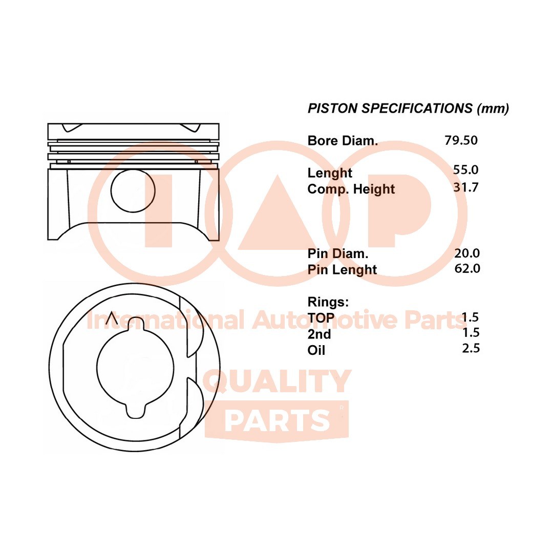 IAP QUALITY PARTS Kolvid Artikli number: 100-29060 soodsalt