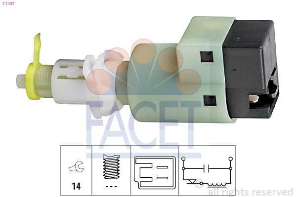 FACET 7.4109 Temperature Switch, coolant warning lamp XANTIA 1.9 Turbo D 90 PS Diesel 2003