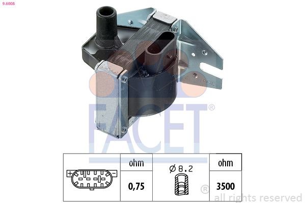 FACET Ignition coil Article number: 9.6008 cheaply