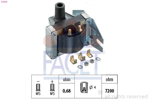 FACET Ignition coil Article number: 9.6026 cheaply
