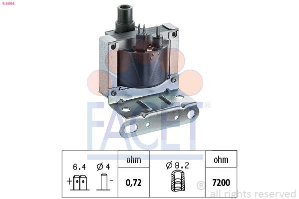 FACET Ignition coil Article number: 9.6094 cheaply