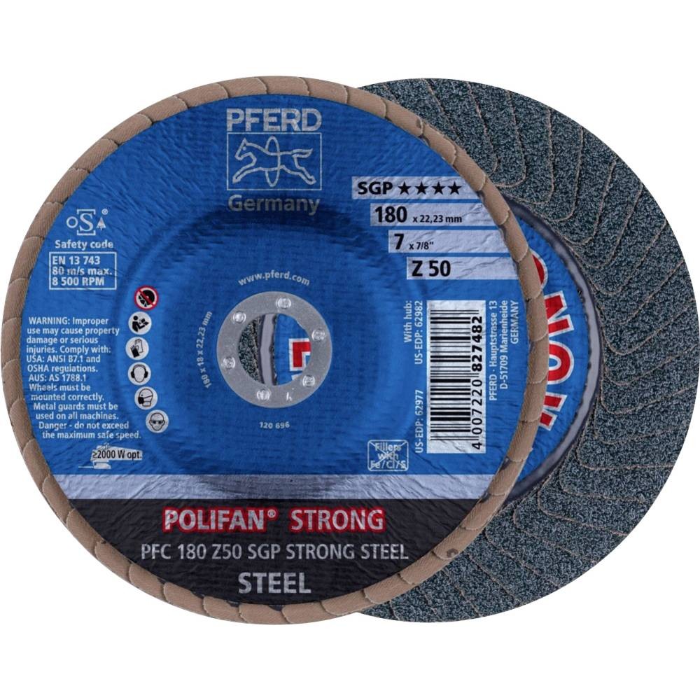 PFERD Slipeskive, vinkelsliper POLIFAN STRONG PFC, SGP STEEL artikkelnummer: 67788180 billig