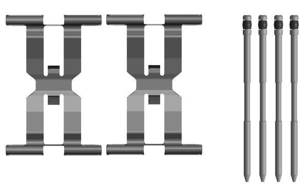 HELLA 8DZ 355 207-021 Σετ βοηθ. εξαρτημάτων, τακάκια φρένων RANGE ROVER 3.0 SDV6 Hybrid 4x4 340 PS Πετρελαιοκινητήρας/ηλεκτροκινητήρας 2021