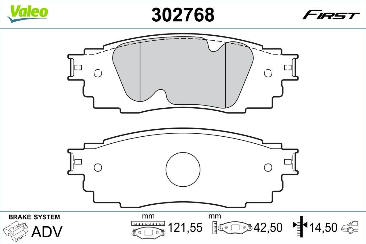 VALEO Brake pad set Article number: 302768 cheaply