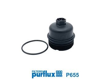 PURFLUX P655 Καπάκι, θήκη του φίλτρου λαδιού DEFENDER 2.4 Td4 4x4 140 PS Πετρέλαιο 2016