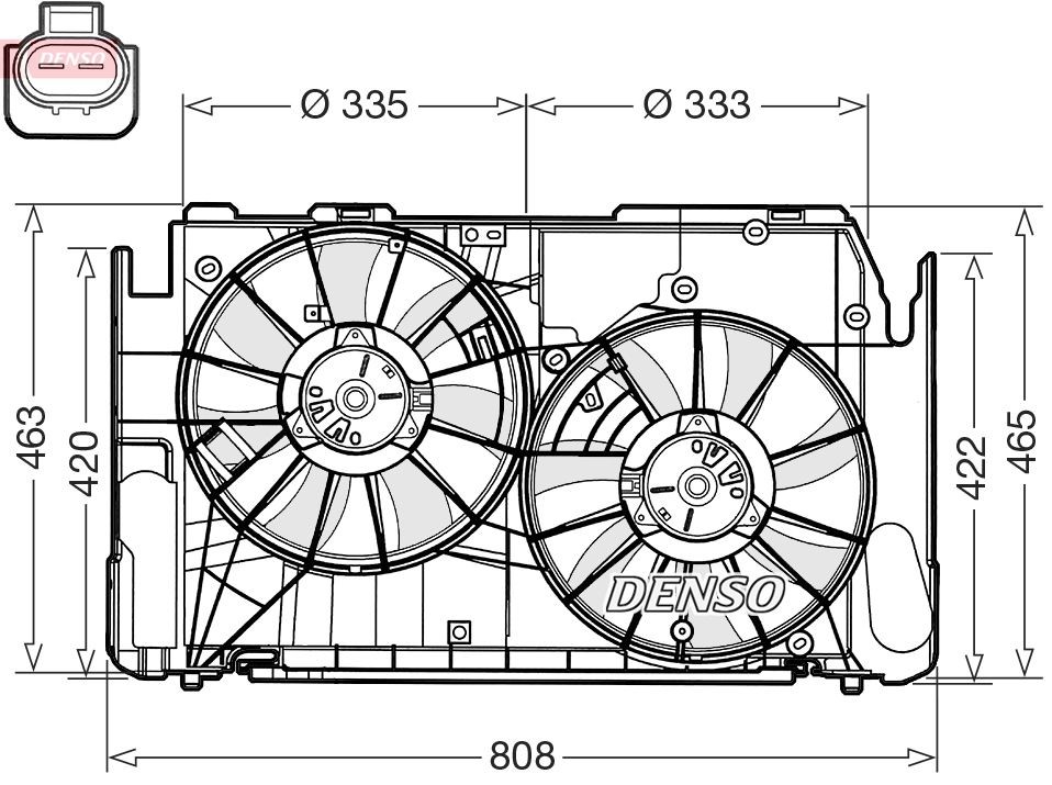 DENSO Fan, radiator Article number: DER50002 cheaply