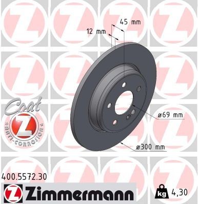 ZIMMERMANN Brake disc Article number: 400.5572.30 cheaply