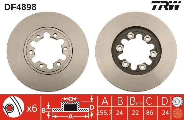 TRW Brake disc Article number: DF4898 cheaply