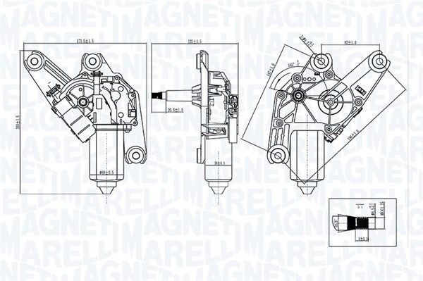 MAGNETI MARELLI Wiper motor Article number: 064075600010 cheaply