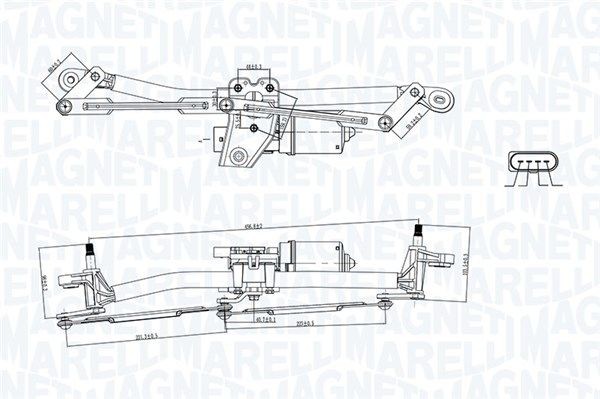 MAGNETI MARELLI 064351751010 Σύστημα καθαρισμού τζαμιών 147 1.9 JTD (937AXD1A, 937BXD1A) 110 PS Πετρέλαιο 2010