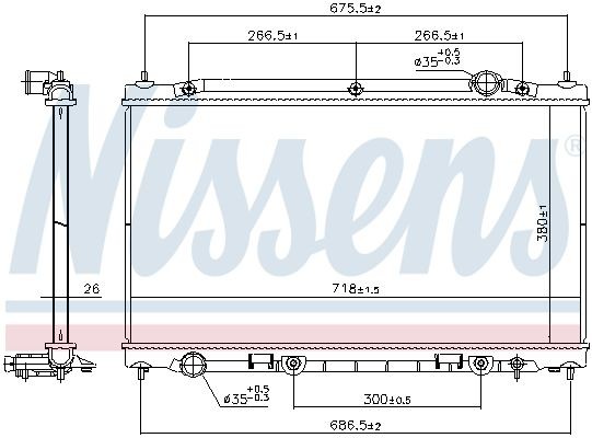 NISSENS Radiaator, mootorijahutus Artikli number: 686805 soodsalt