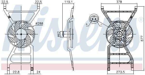 NISSENS Fan, radiator Article number: 850089 cheaply