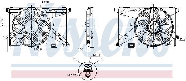 NISSENS Fan, radiator Article number: 850124 cheaply