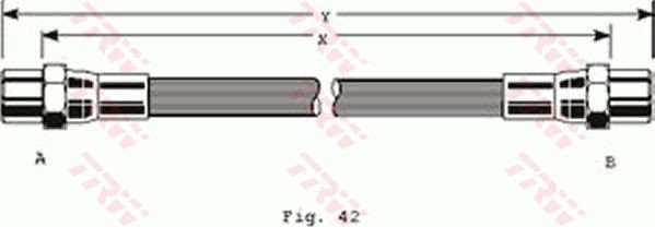 TRW Brake hose Article number: PHA118 cheaply