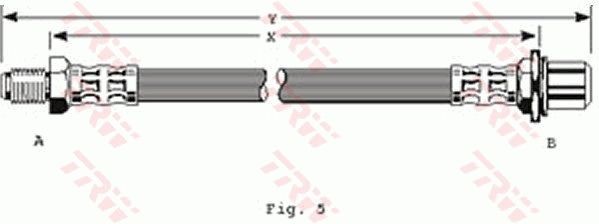 TRW Brake hose Article number: PHB170 cheaply