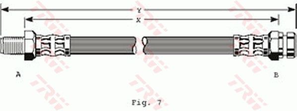 TRW Brake hose Article number: PHB171 cheaply