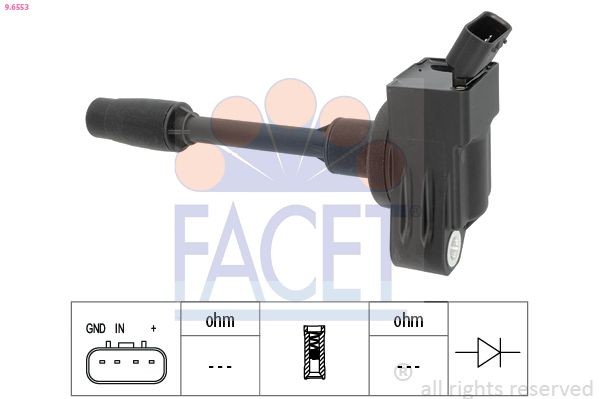 FACET Ignition coil Article number: 9.6553 cheaply