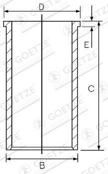 GOETZE ENGINE Cylinder Sleeve Article number: 14-022510-00 cheaply