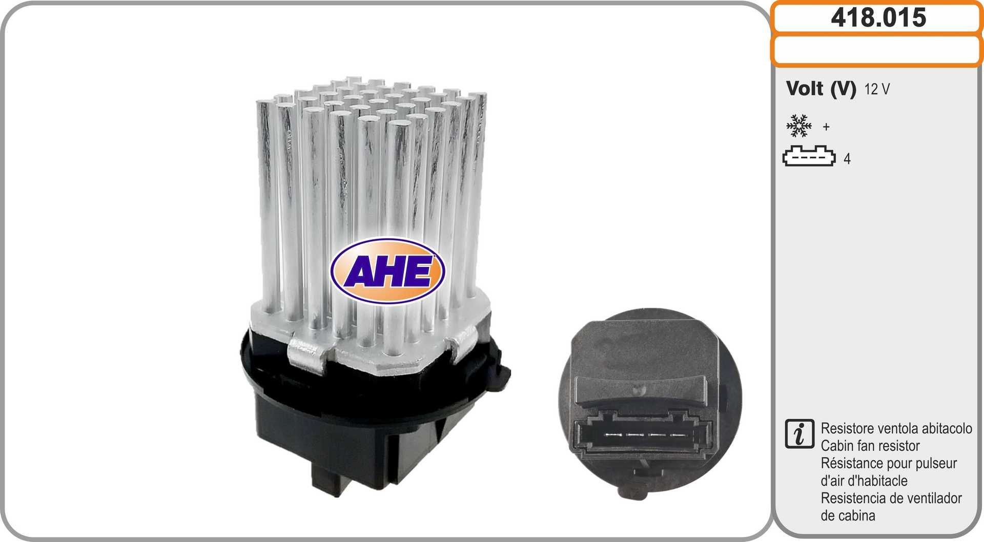 AHE Pre-resistor, electro motor radiator fan Article number: 418.015 cheaply