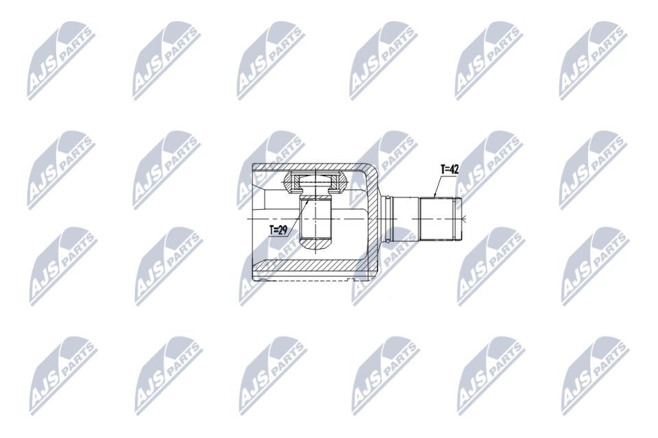 NTY Joint kit, drive shaft Article number: NPW-VW-090 cheaply