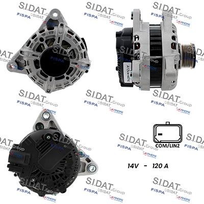 SIDAT Alternator Article number: A12VA1407A2 cheaply