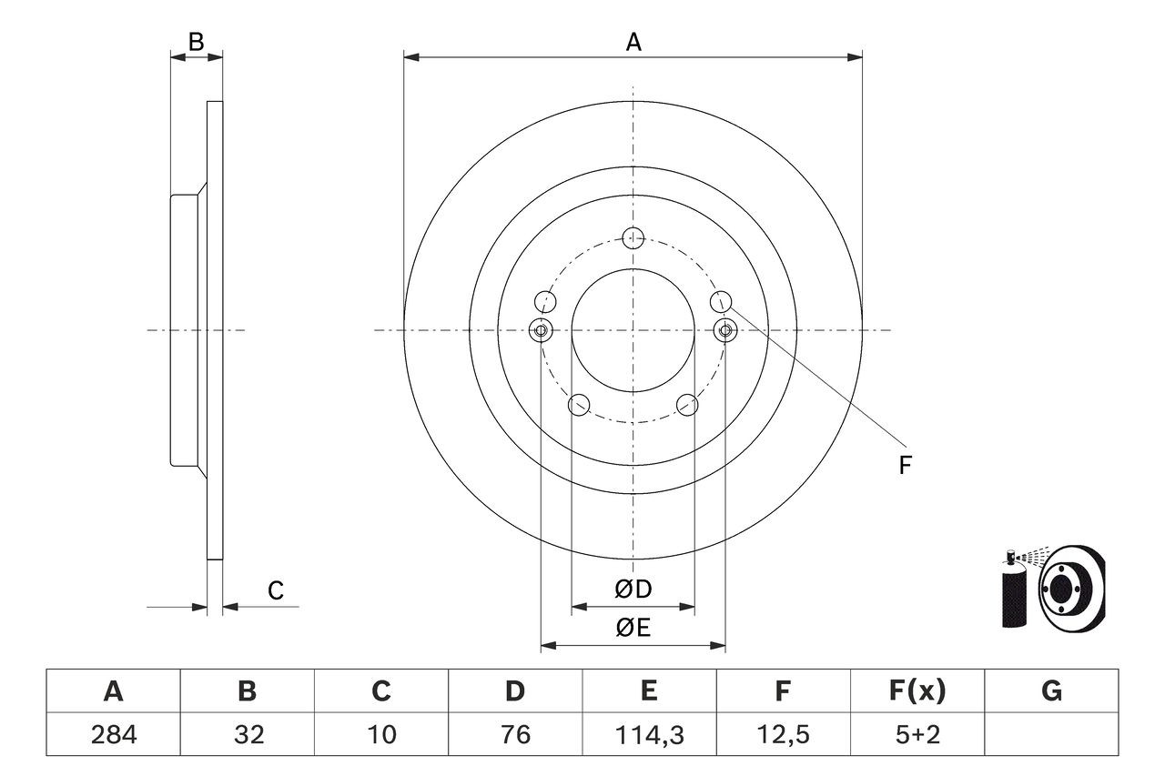 BOSCH Brake disc Article number: 0 986 479 J22 cheaply