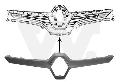 VAN WEZEL 4382517 Trim / Protective Strip, radiator grille MEGANE 1.5 dCi 90 PS Diesel