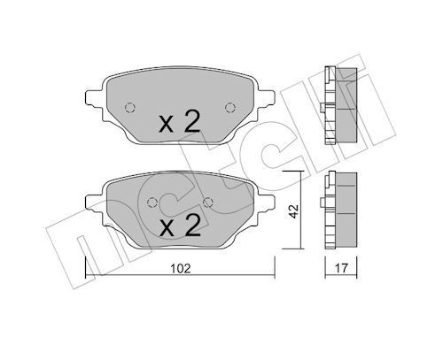 METELLI Brake pad set Article number: 22-1352-0 cheaply