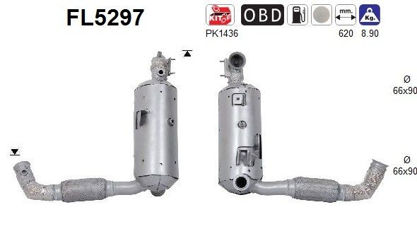 AS Diesel particulate filter Article number: FL5297 cheaply