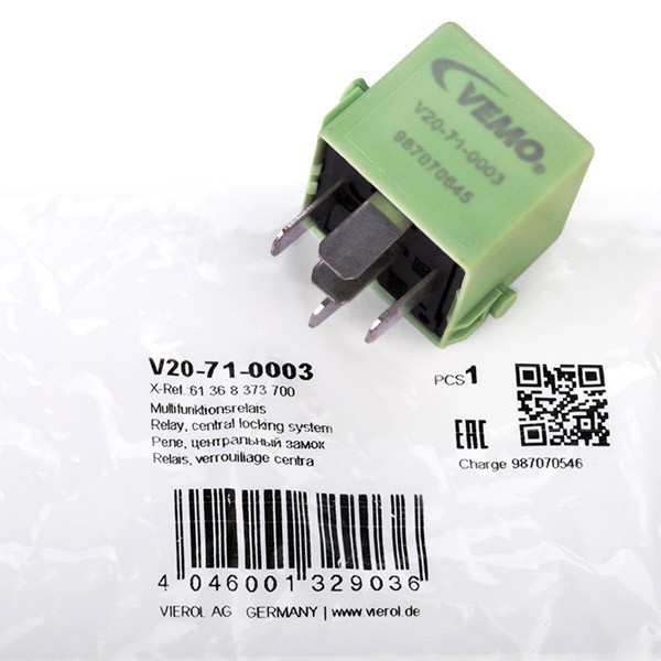 VEMO V20-71-0003 Mitme funktsiooniga relee Hatchback 1.6 One D 90 HP Diisel 2013