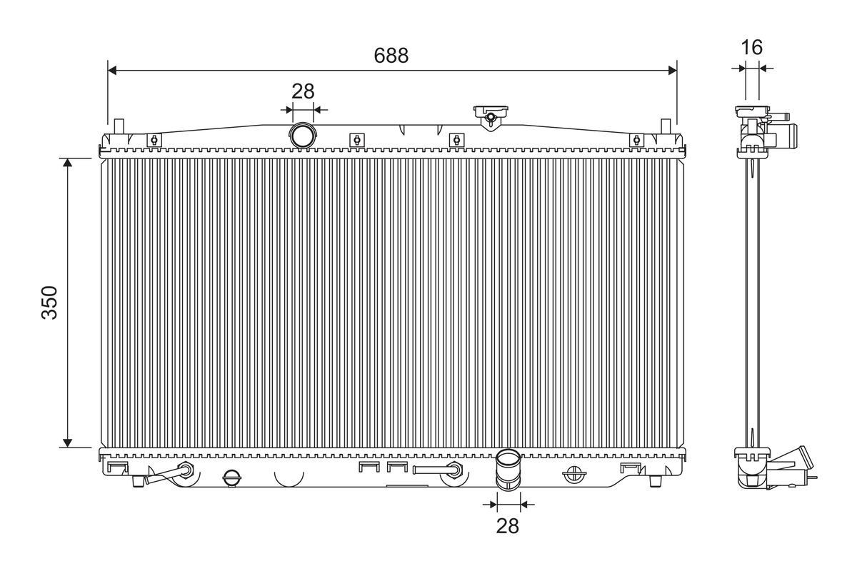 VALEO Engine radiator Article number: 701315 cheaply