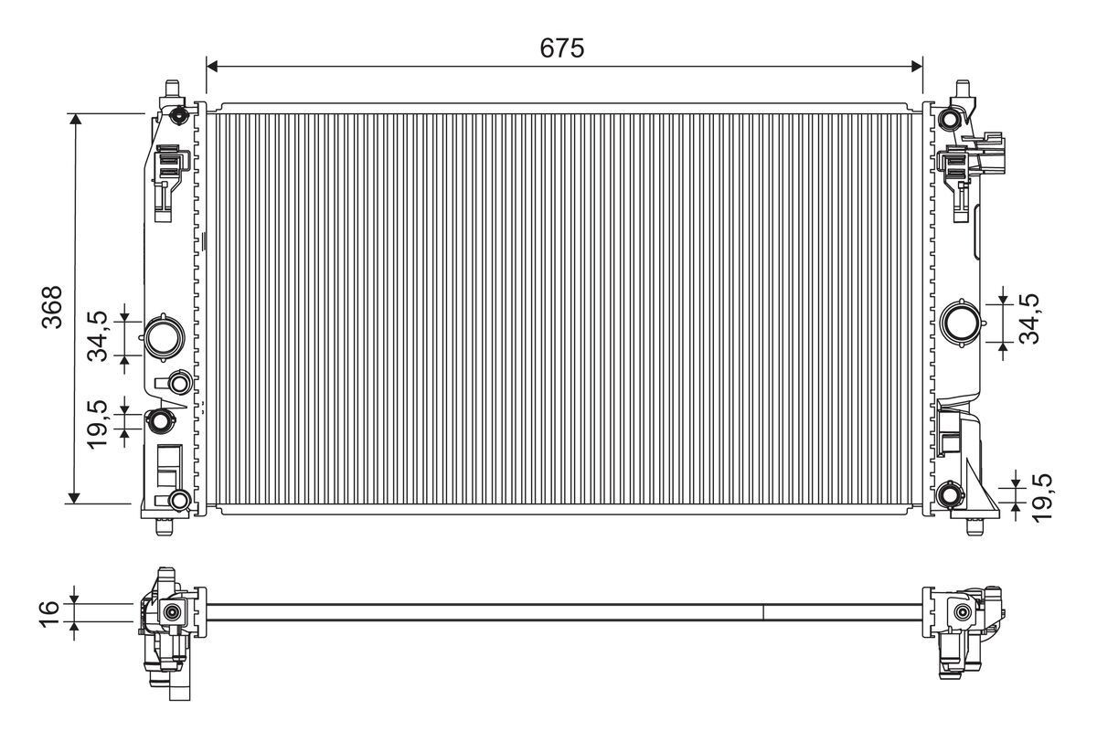 VALEO Engine radiator Article number: 701316 cheaply