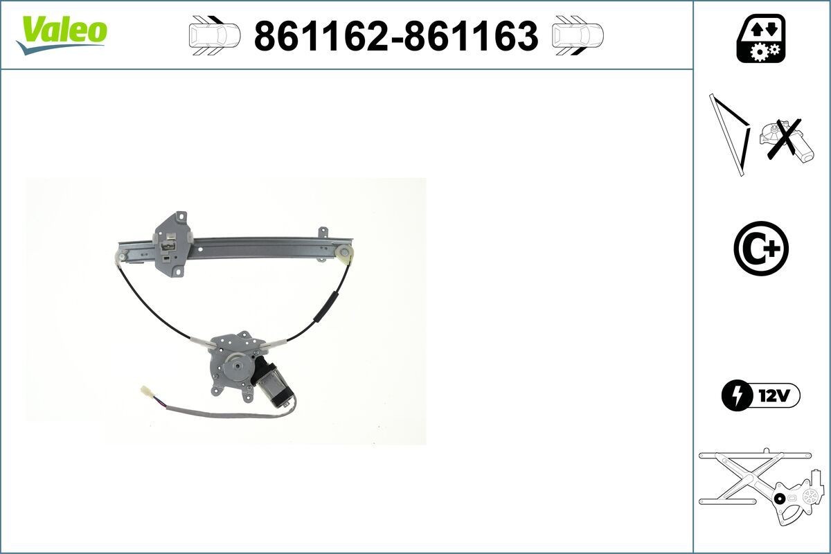VALEO Window regulator Article number: 861162 cheaply