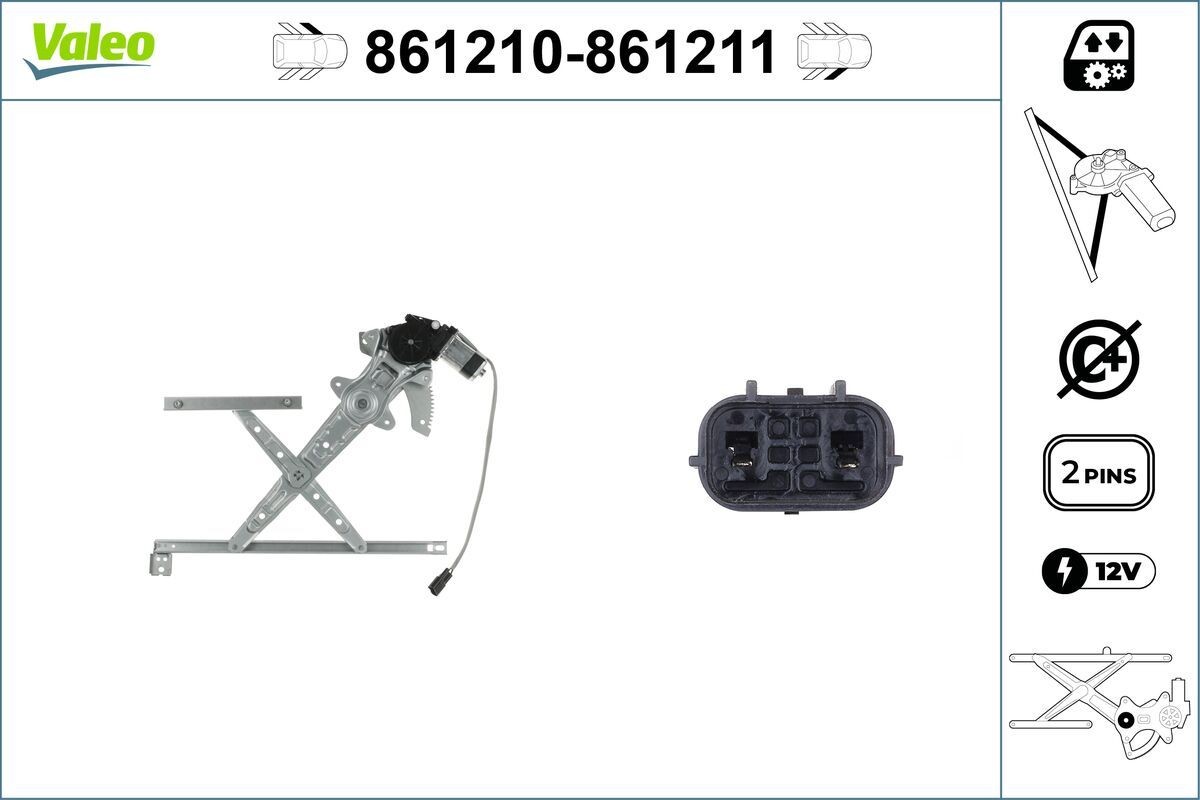 VALEO Window regulator Article number: 861210 cheaply